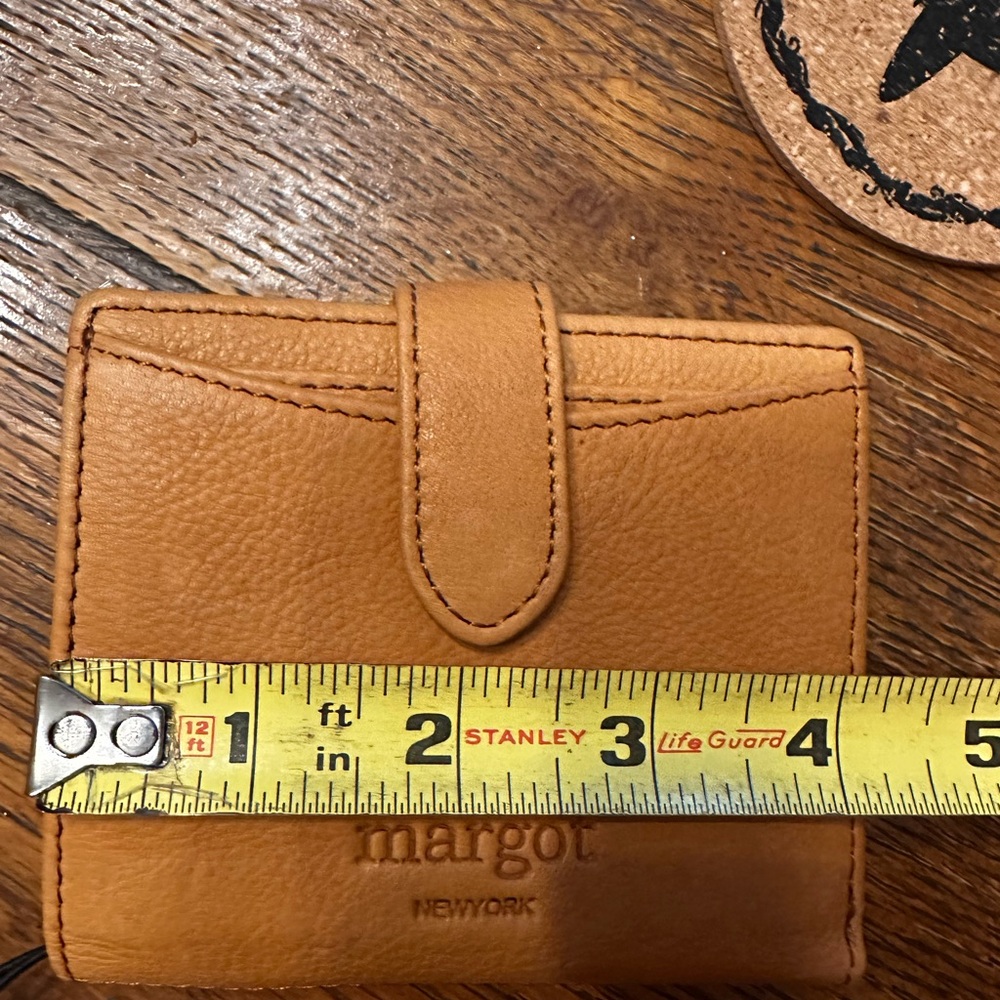 Margot Tan Leather Card Holder - Picture 12 of 14